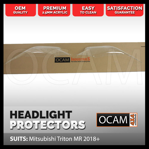 OCAM Headlight Protectors for Mitsubishi Triton MR 11/2018-2023 Headlamp Covers