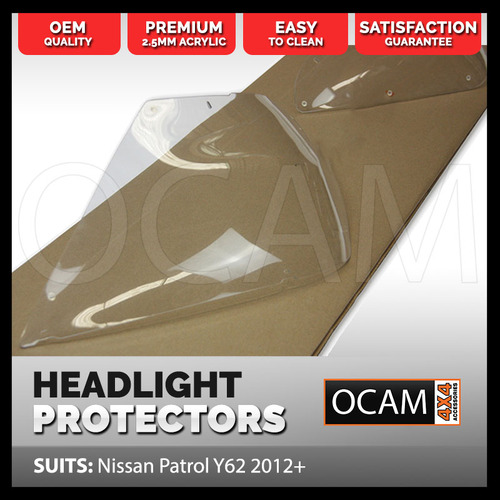 OCAM Headlight Protectors For Nissan Patrol Y62 2012-19 Headlamp Covers