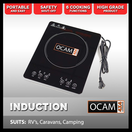 OCAM Induction Cooktop Single Bench-top Portable 2000W, Touch Control