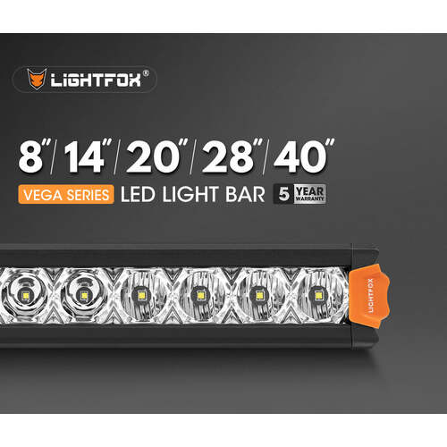 Lightfox 8" 14" 20" 28" 40" Osram LED Light Bar Single Row Flood Beam Offroad