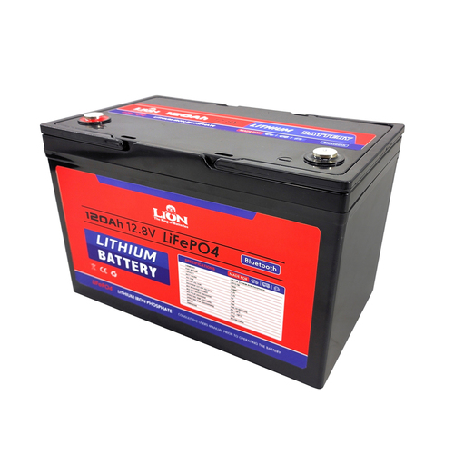 Lion 120Ah Deep Cycle Lithium Iron Phosphate Battery, 12.8V, 1536Wh, 1C 