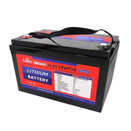 Lion 150Ah Deep Cycle Lithium Iron Phosphate Battery, 12.8V, 1920Wh, 1C
