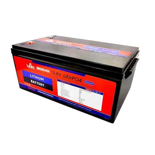 Lion 300Ah Deep Cycle Lithium Iron Phosphate Battery, 12.8V, 3840Wh, 1C