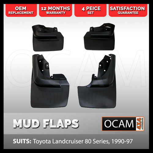 Mud Flaps For Toyota Landcruiser 80 series 1990 - 97 Front and Rear
