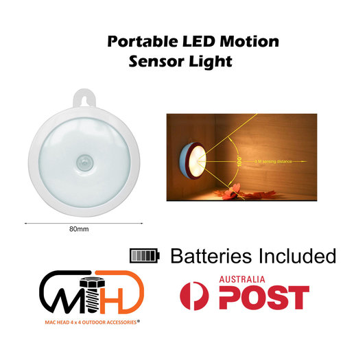 Portable LED Camping Light Motion Sensor Night Light (3AAA Batteries Inc)