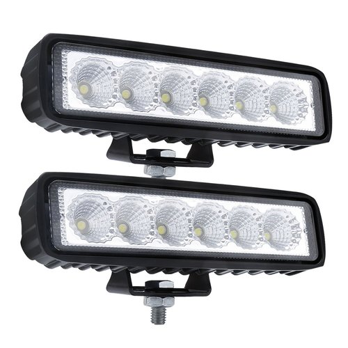 2 x 6" inch LED Lights 18 Watts White Spread