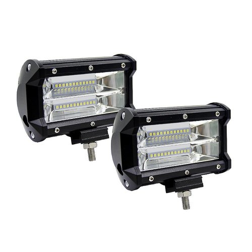 2 x 5" LED Ultra Spread White Flood Driving Light Bar 24 Watt Each