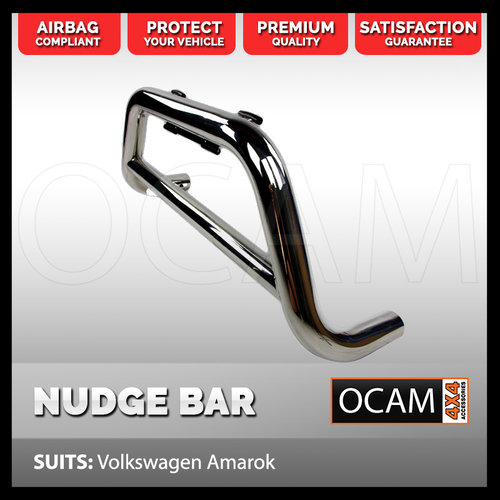 OCAM Nudge Bar For Volkswagen Amarok Grille Guard, Airbag Compliant