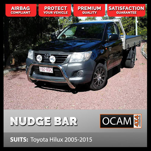 Nudge Bar For Toyota Hilux N70 2005-15 Grille Guard Airbag Compliant