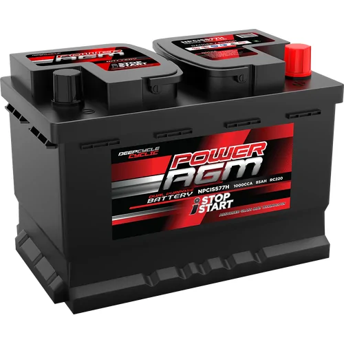 POWER AGM NPCISS66H Stop Start Battery 75Ah 910CCA AGM