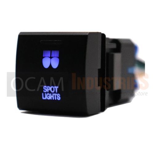 Dual Driving Light Switch Suitable for Toyota Landcruiser LC300, Prado 150, Square, Blue Light