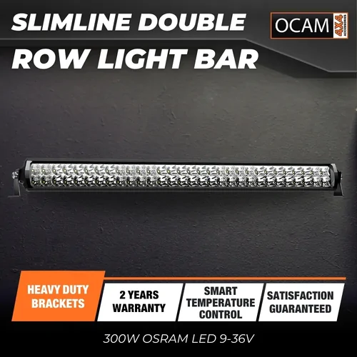 OCAM 30'' Slimline Double Row Light Bar 300W Osram LED 12 & 24v