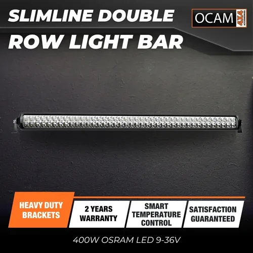 OCAM 40'' Slimline Double Row Light Bar 400W Osram LED 12 & 24v