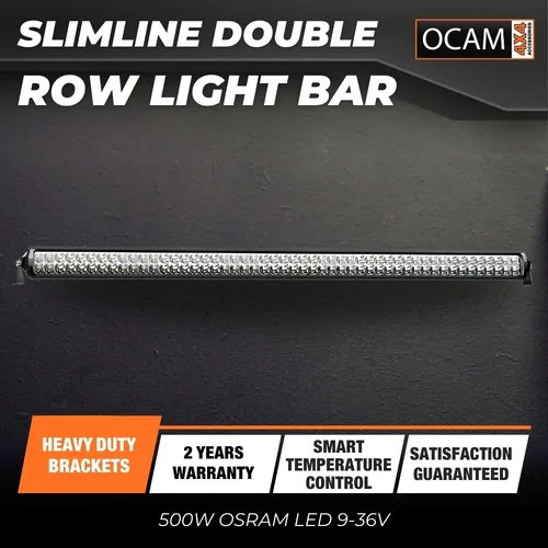 OCAM 50'' Slimline Double Row Light Bar 500W Osram LED 12 & 24v