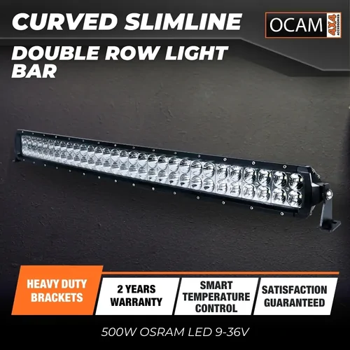 OCAM 50'' Curved Slimline Double Row Light Bar 500W OSRAM LED 9-36V