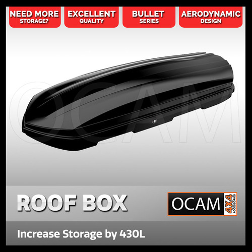 OCAM Bullet Series Roof Cargo Box, Dual Side Opening, 204x80x35cm