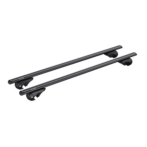 OCAM RoadMate Aluminium Roof Rack Cross Bars, 1200mm, Suits Vehicles with Raised Roof Bar, Black, Universal Fit