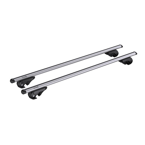 OCAM RoadMate Aluminium Roof Rack Cross Bars, 1300mm, Suits Vehicles with Raised Roof Bar, Silver, Universal Fit