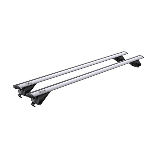 OCAM Urban Aluminium Roof Rack Cross Bars, 1200mm, Suits Vehicles with Raised & Flush Roof Bars, Silver, Universal Fit