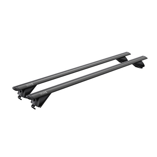 OCAM Urban Aluminium Roof Rack Cross Bars, 1300mm, Suits Vehicles with Raised & Flush Roof Bars, Black, Universal Fit