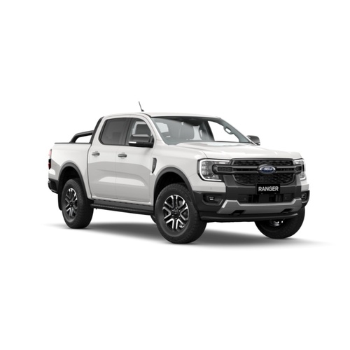 OCAM 4x4 Fibreglass Canopy for Ford Ranger Next-Gen, 06/2022+, Dual Cab Windows: Mechanical Lift Up, Arctic White - PMYFU