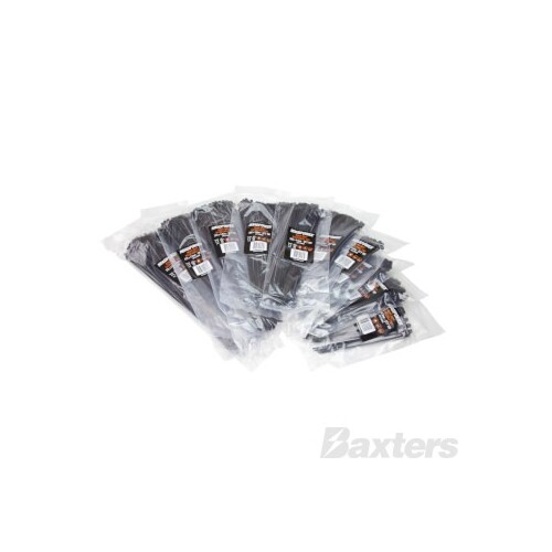 Roadpower 1000pc Standard Duty Black Nylon Cable Tie Kit