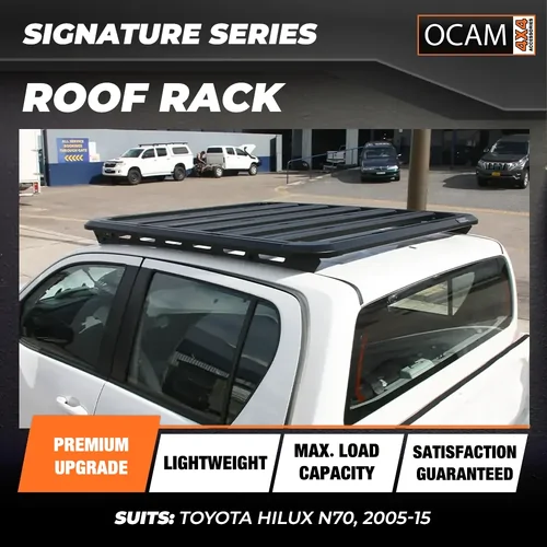 OCAM Signature Platform Roof Rack for Toyota Hilux N70, 2005-15, Dual Cab, 1350x1250mm