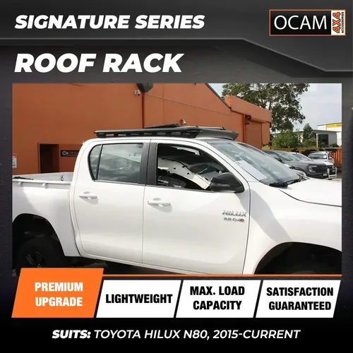 OCAM Signature Platform Roof Rack for Toyota Hilux N80, 2015-Current, Dual Cab, 1350x1250mm