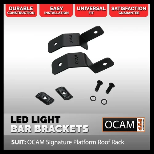 LED Light Bar Brackets Small (2pcs) to Suit OCAM Signature Platform Roof Rack