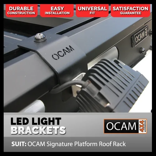LED Light Bracket (1pce) to Suit OCAM Signature Platform Roof Rack