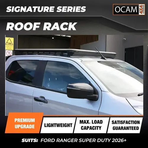 OCAM Signature Platform Roof Rack for Ford Ranger Super Duty 2026 - Current, Dual Cab, 1500x1250mm
