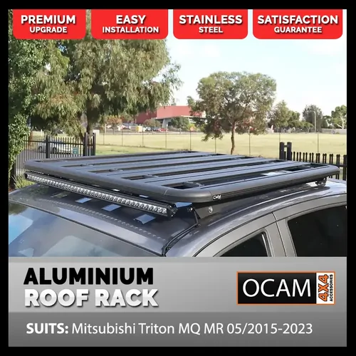 OCAM CMM Aluminium Platform Flat Roof Rack for Mitsubishi Triton MQ MR 05/2015-2023