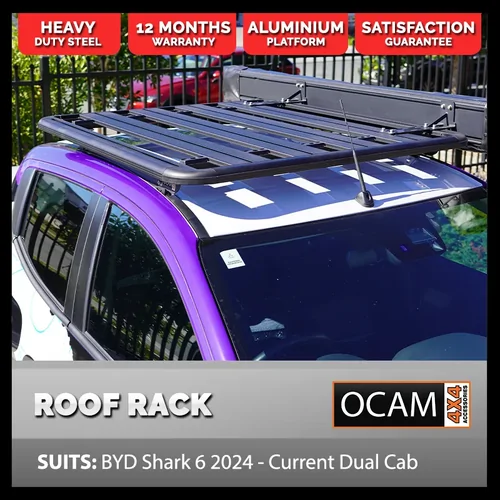 OCAM CMM Aluminium Platform Flat Roof Rack for BYD Shark 6 2024 - Current Dual Cab 1600 x 1425 Alloy Platform