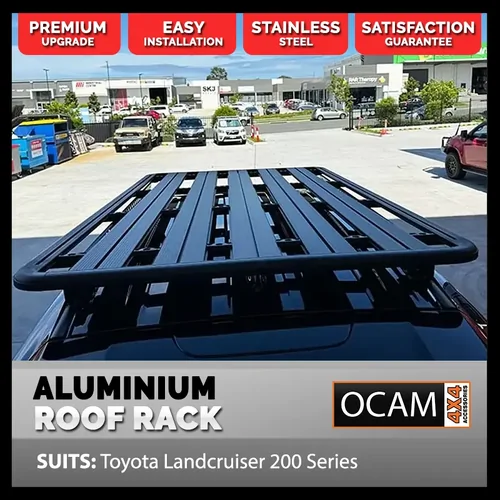 OCAM CMM Aluminium Platform Flat Roof Rack for Toyota Landcruiser 200 Series, 2200 x 1250mm