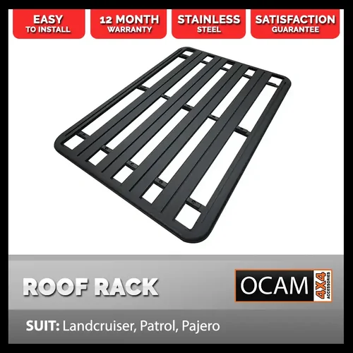 OCAM CMM Aluminium Platform Flat Roof Rack For NIssan Patrol Y61, Rail Mount 2200 x 1250mm