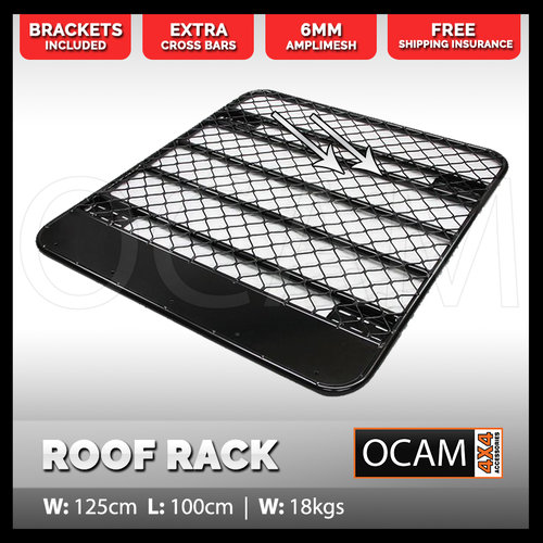 Aluminium Flat Platform Roof Rack for Mazda BT-50, 11/2011-08/2020 Freestyle Cab 1000x1250 Alloy