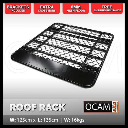 OCAM Aluminium Flat Roof Rack For Pajero, Patrol GQ / GU, Land Cruiser 1350x1250mm Alloy