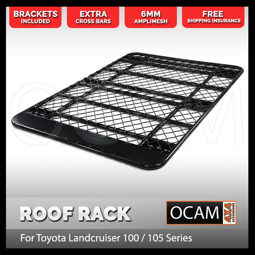 Aluminium Flat Roof Rack For Toyota Landcruiser 100/105 Series 1.8M, With Mesh, Platform