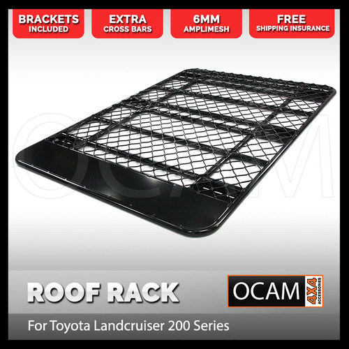 Aluminium Flat Roof Rack For Toyota Landcruiser 200 Series 1.8M, With Mesh, Platform