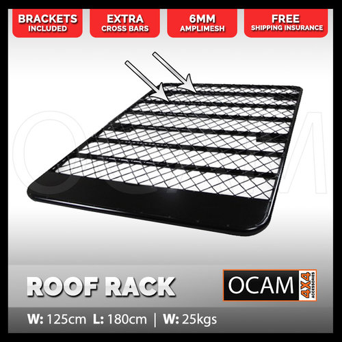 OCAM Aluminium 3/4 Flat Roof Rack For Pajero Patrol GQ GU Landcruiser Alloy 1.8M