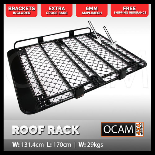 OCAM Aluminium Tradesman Roof Rack 3/4 For Toyota Landcruiser 70 79 Series Dual Cab 1.7x1.31m