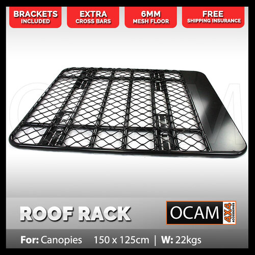 OCAM Aluminium Canopy Roof Rack Flat Alloy 3/4, 1500 x 1250mm