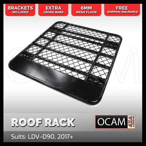 OCAM Aluminium Flat Roof Rack for LDV-D90 2017-Current Alloy Dual Cab Platform