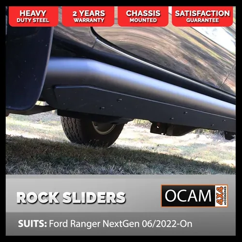 OCAM 4x4 Rock Sliders for Ford Ranger NextGen 06/2022-On