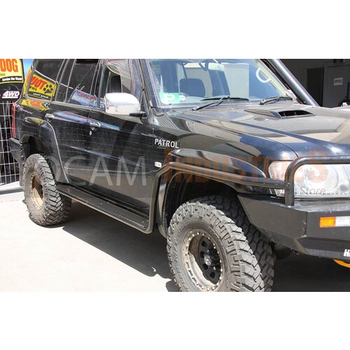 Steel Side Steps and Brush Bars for Nissan Patrol GU 2005-16, Series 4+