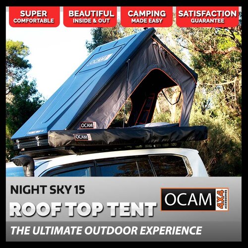 OCAM Night Sky 15 Aluminium Hardshell Deluxe Roof Top Tent Clam Shell Camping