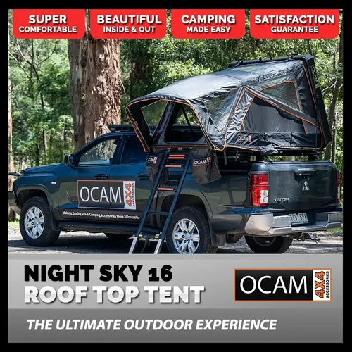 OCAM Night Sky 16 (1.4m) Aluminium Side Opening Rooftop Tent, Hardshell