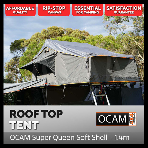 OCAM Premium Super Double Soft Shell Roof Top Tent, 1.4m
