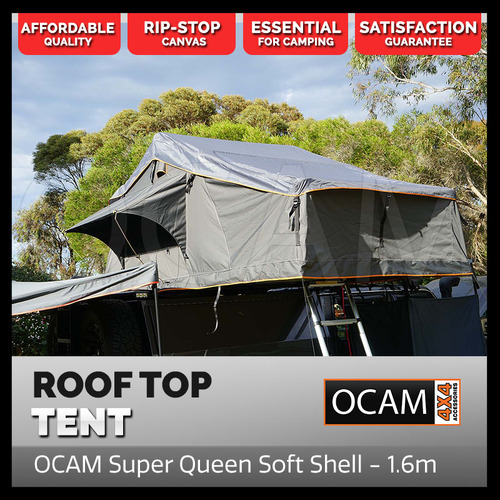 OCAM Premium Super Queen Soft Shell Roof Top Tent, 1.6m