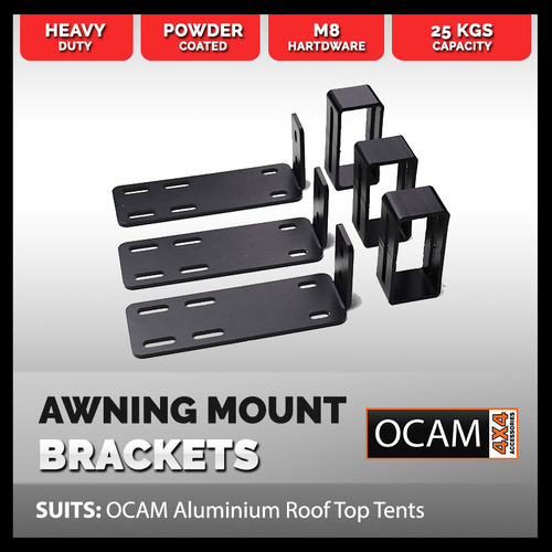 Awning Mounting Brackets (2pcs) for OCAM Aluminium Hardshell Roof Top Tents